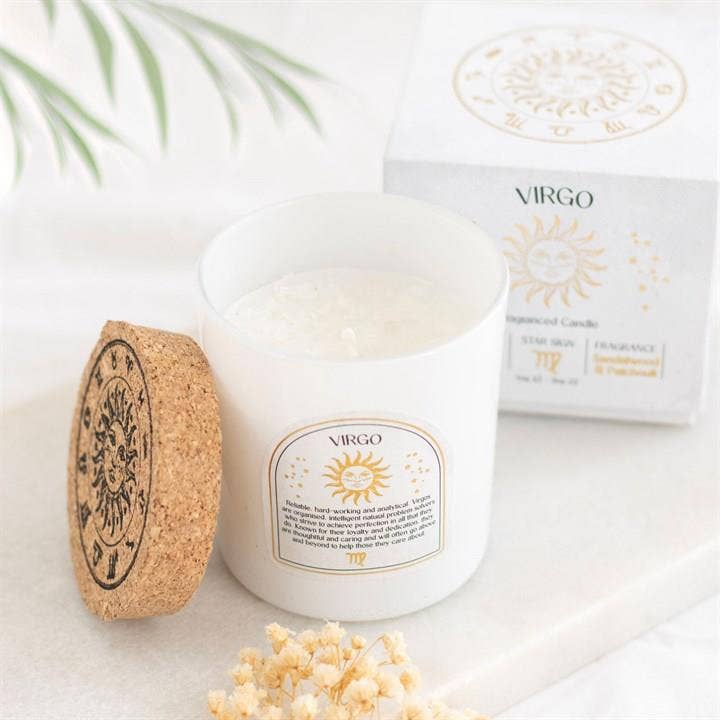 Scented Zodiac Crystal Candle.