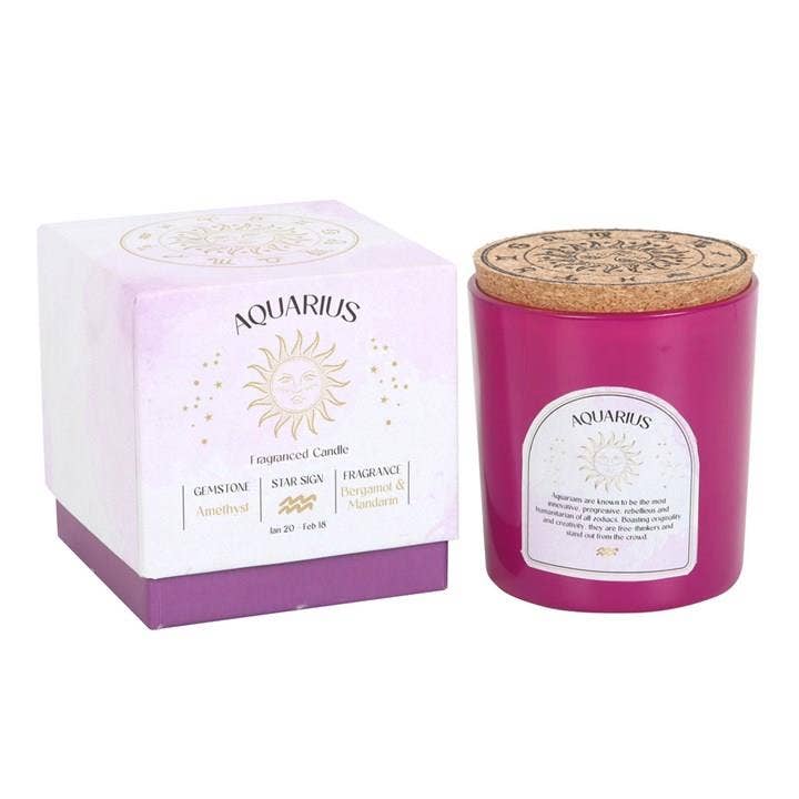 Scented Zodiac Crystal Candle.