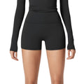 High Waist Stretch Fit Athletic Shorts with Smooth Seam Deta