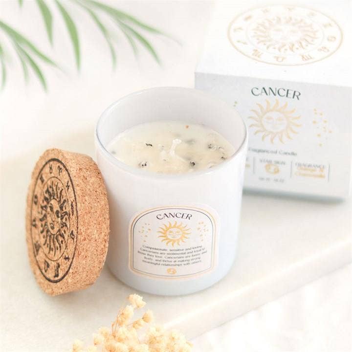 Scented Zodiac Crystal Candle.