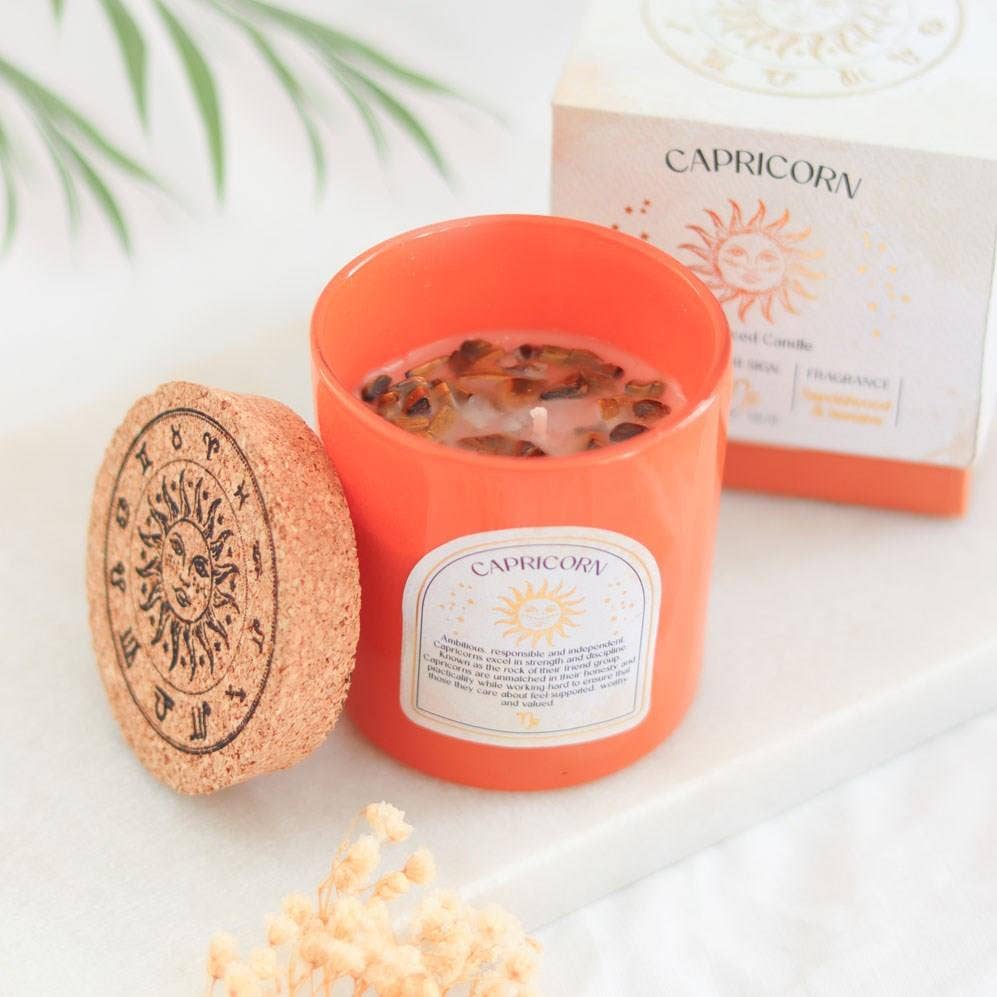 Scented Zodiac Crystal Candle.