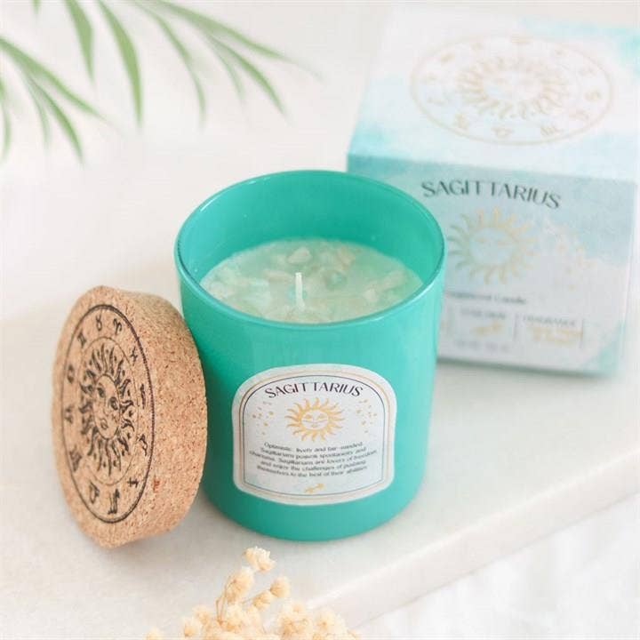 Scented Zodiac Crystal Candle.