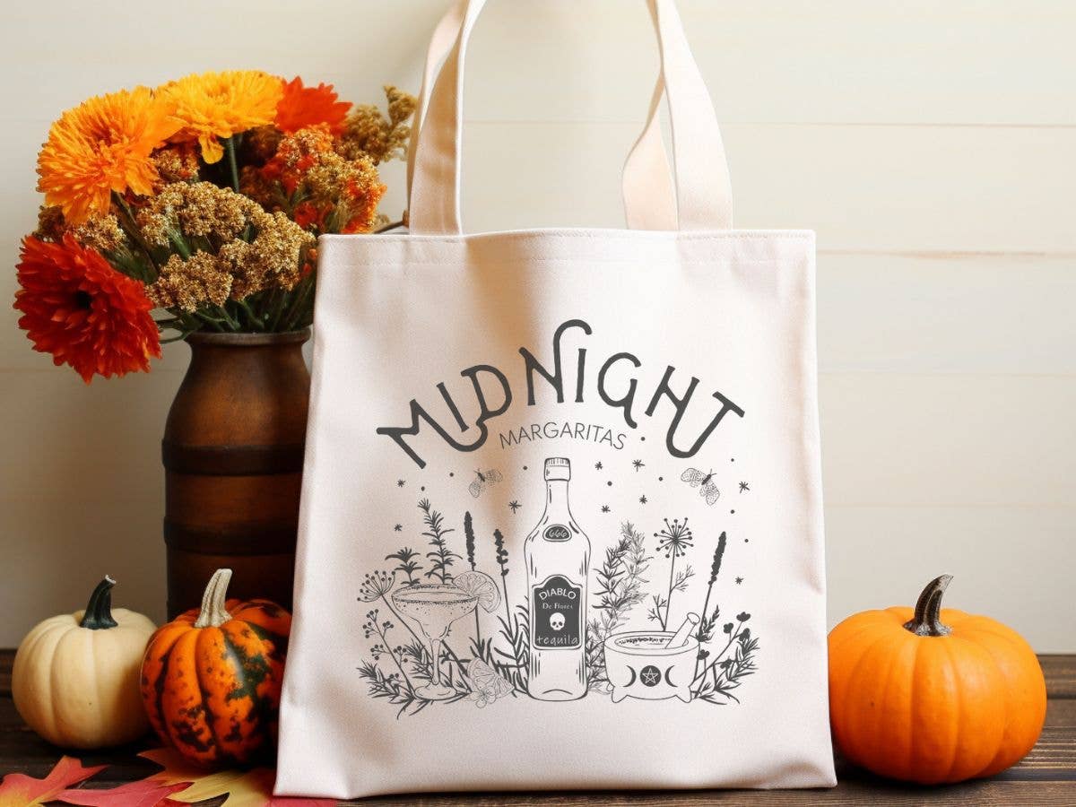 Midnight Margaritas Practical Magic Canvas Tote Bag