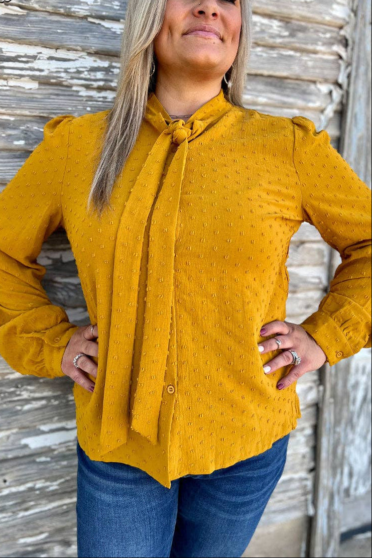 Business Babe Top Mustard