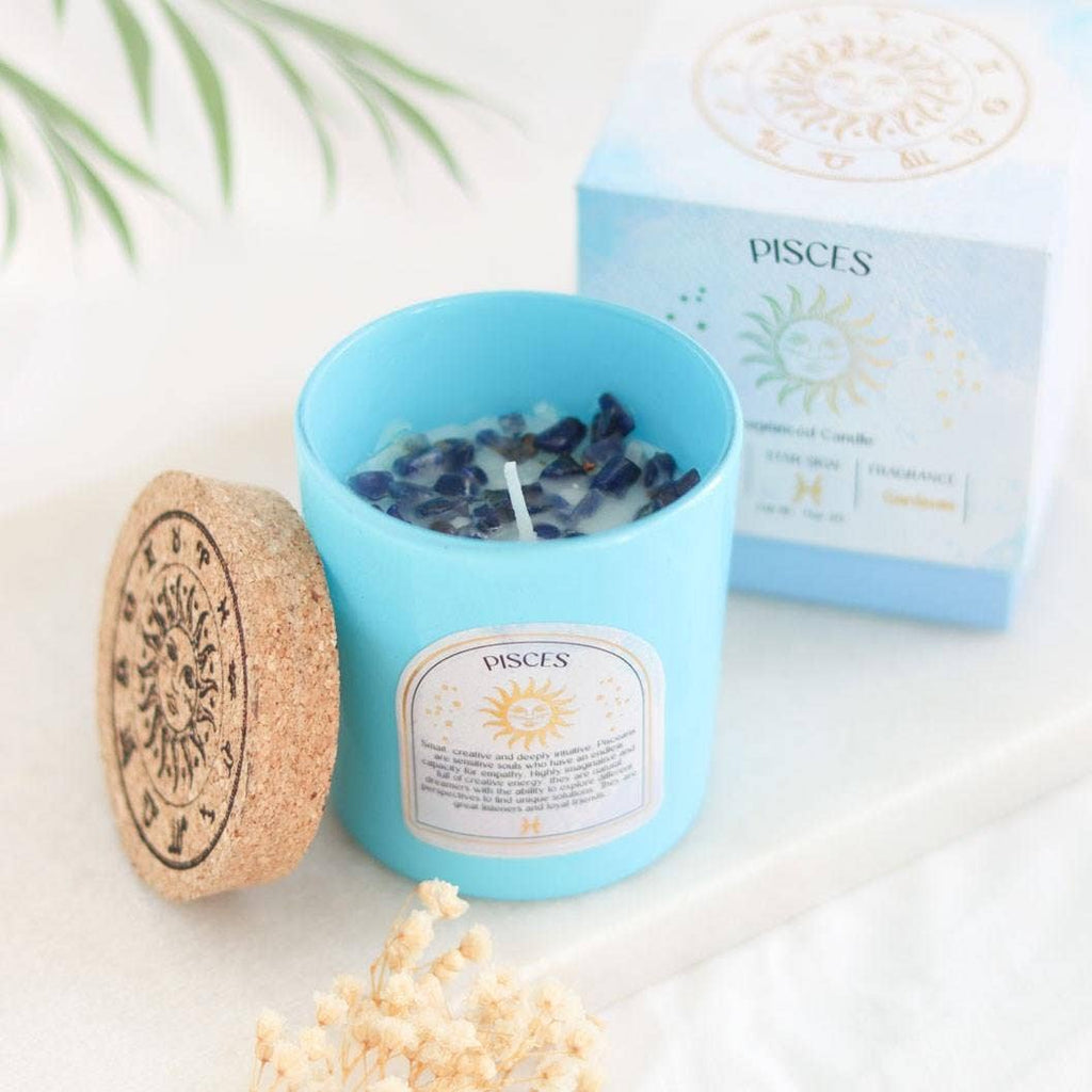 Scented Zodiac Crystal Candle.