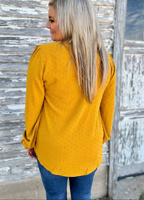 Business Babe Top Mustard