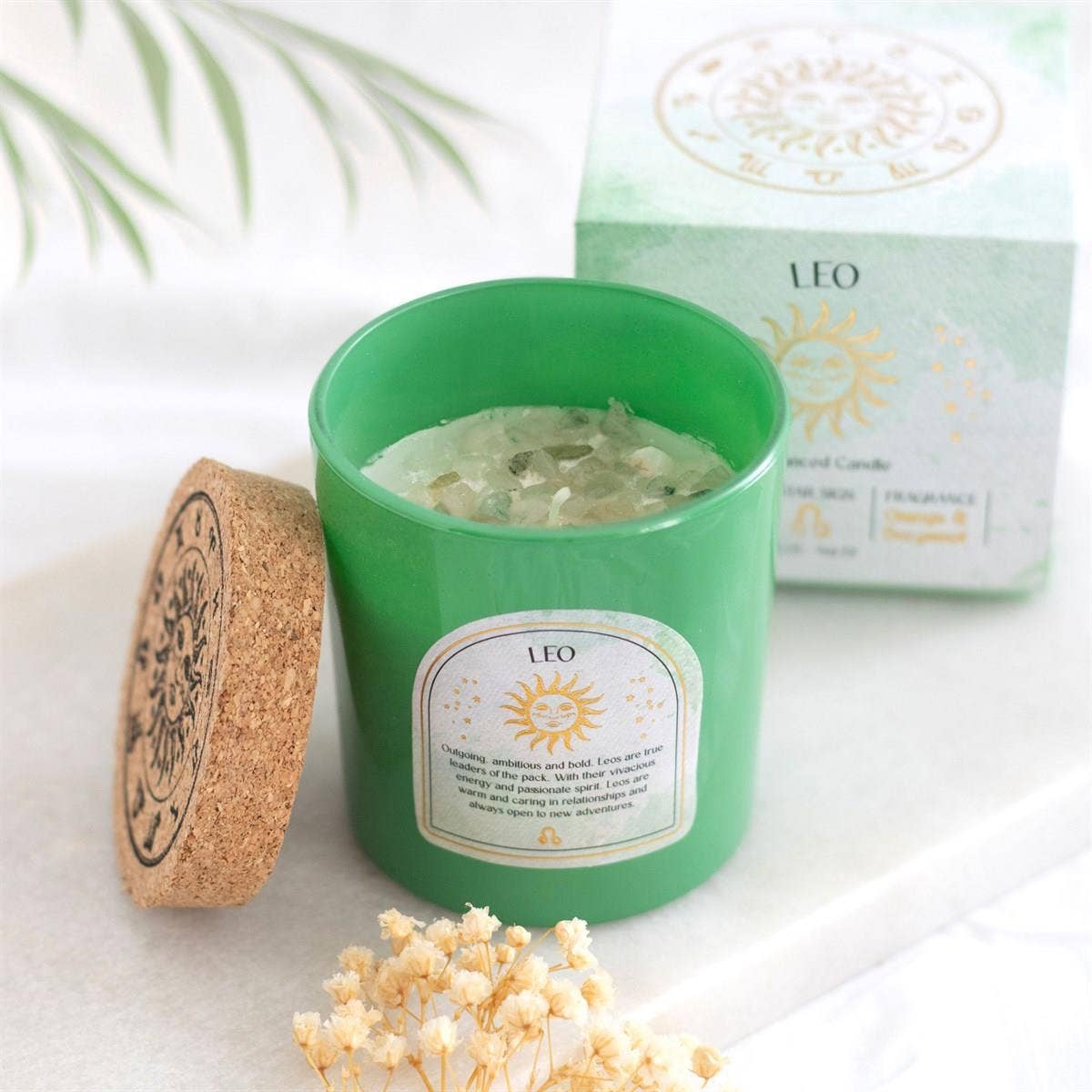 Scented Zodiac Crystal Candle.