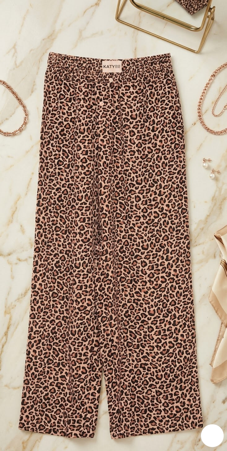 Leopard Print Boxer Pants